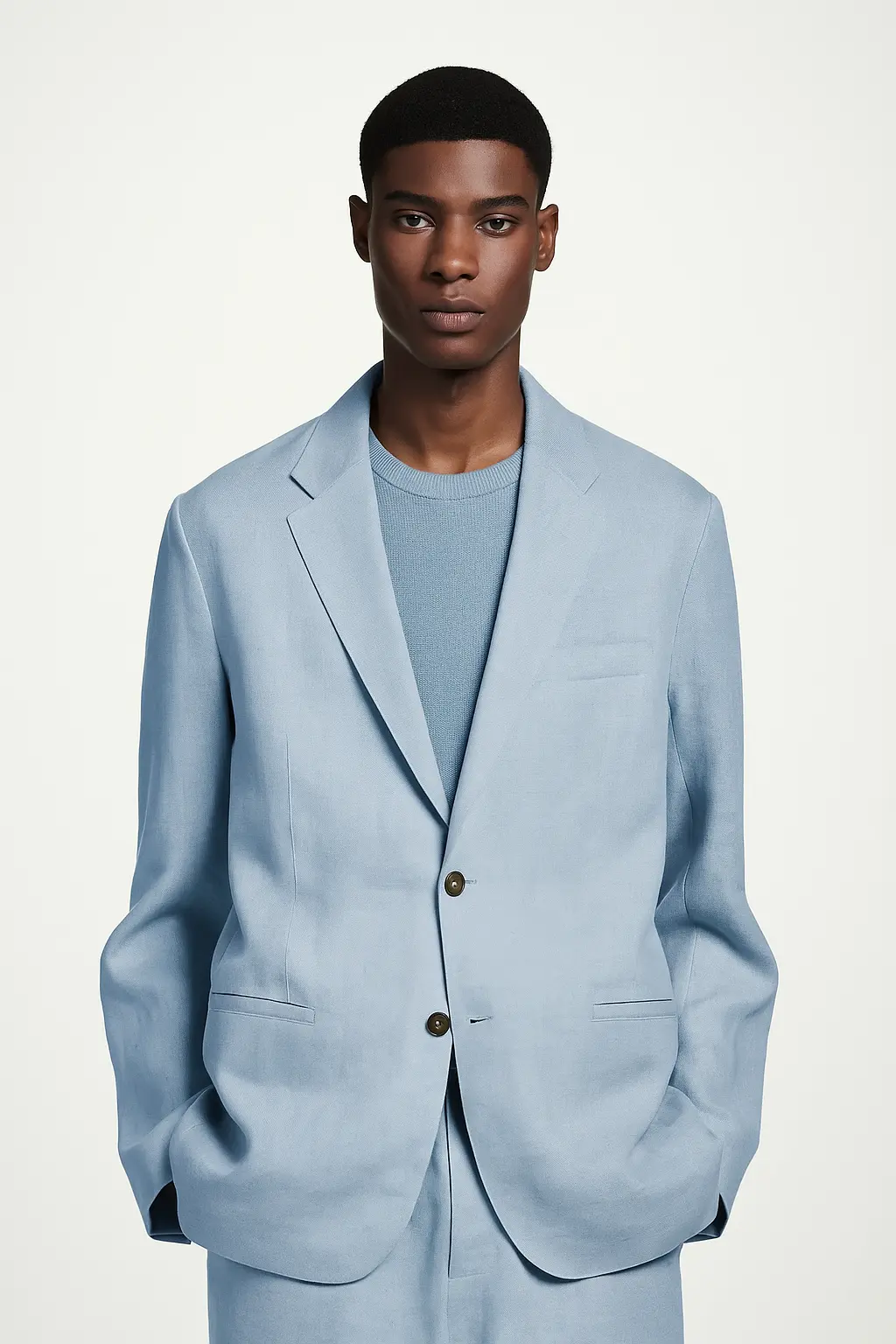 SINGLE-BREASTED LINEN BLAZER